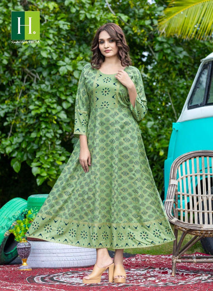 HIRWA SUNLIGHT VOL 2 RAYON KURTI Anant Tex Exports Private Limited