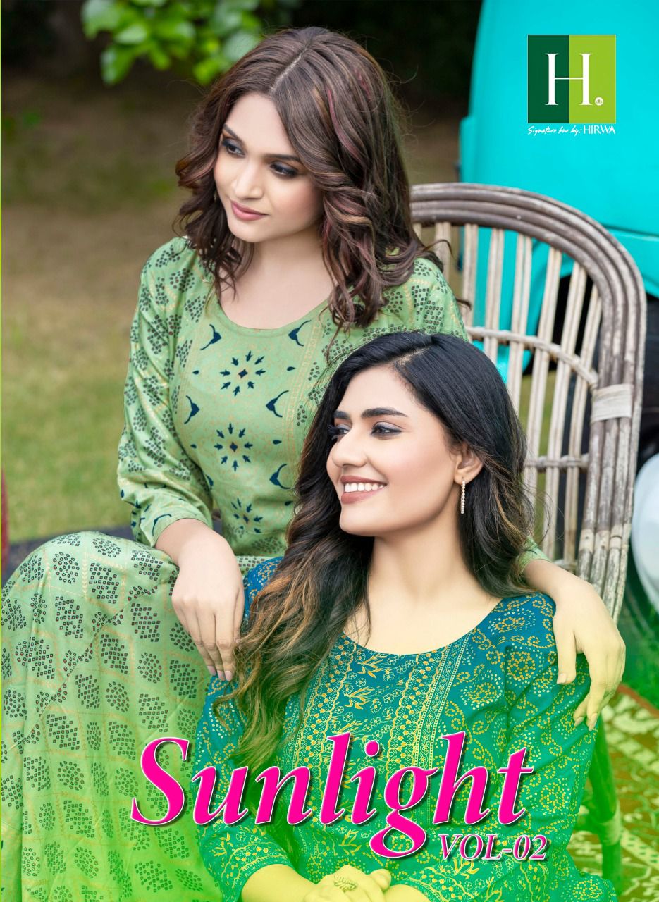 HIRWA SUNLIGHT VOL 2 RAYON KURTI Anant Tex Exports Private Limited
