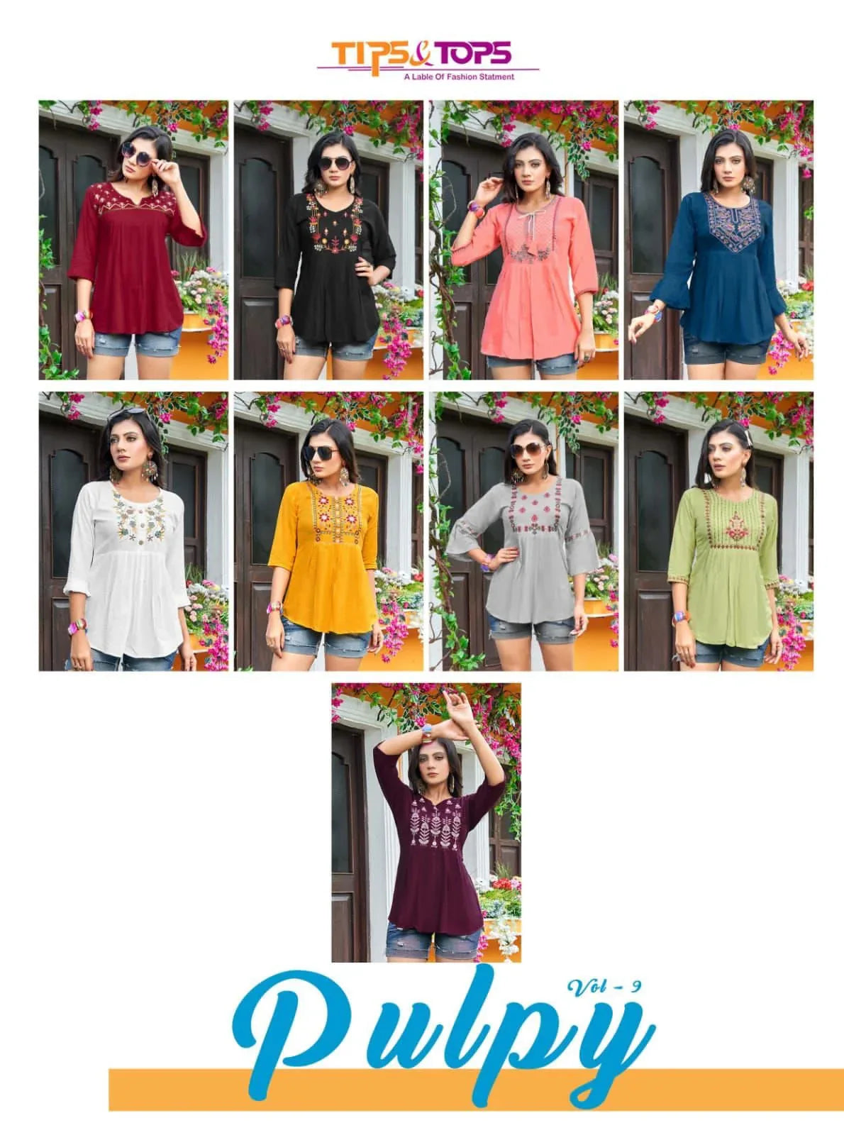 TIPS &amp; TOPS  PULPY VOL-9 KURTI Anant Tex Exports Private Limited