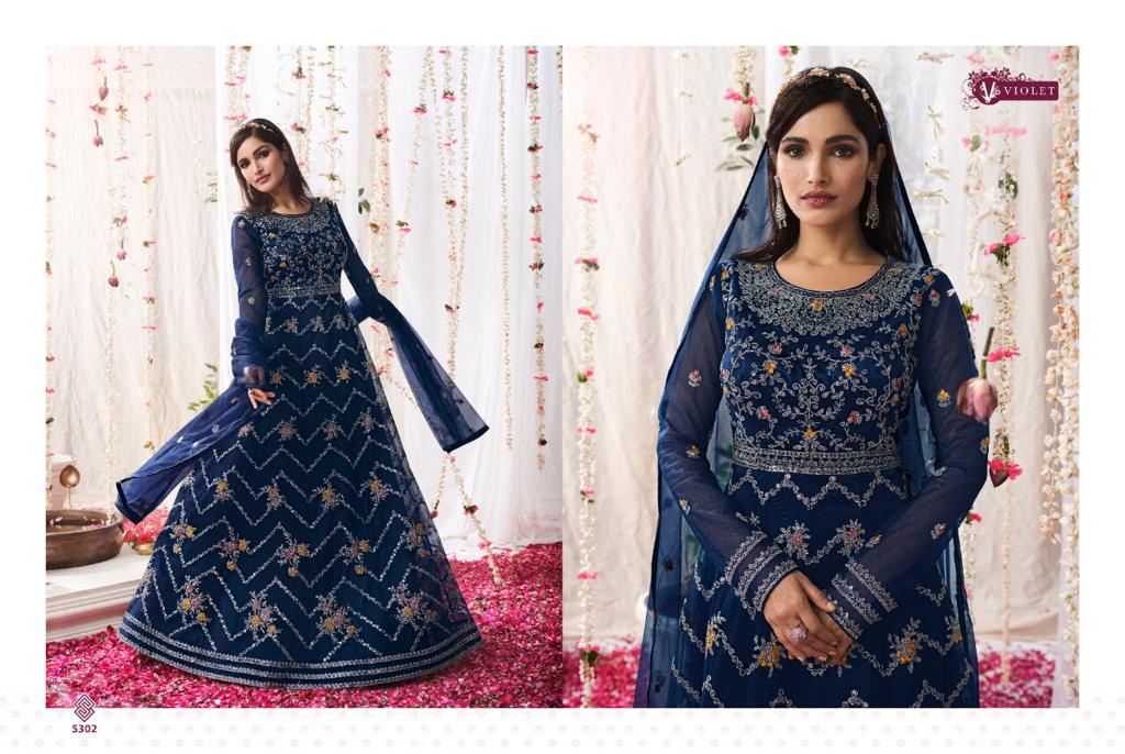Swagat Violet 5301-5308 Series Exclusive Wedding Designer Long Suits Anant Tex Exports Private Limited