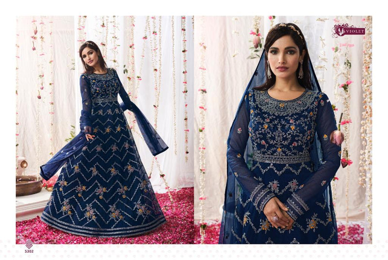 Swagat Violet 5301-5308 Series Exclusive Wedding Designer Long Suits Anant Tex Exports Private Limited