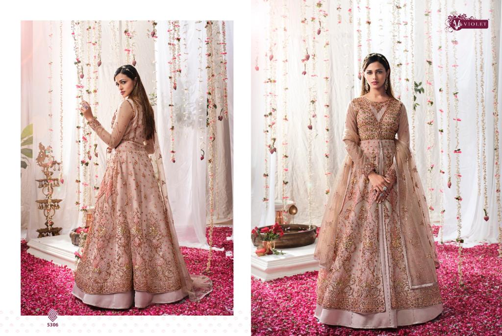 Swagat Violet 5301-5308 Series Exclusive Wedding Designer Long Suits Anant Tex Exports Private Limited