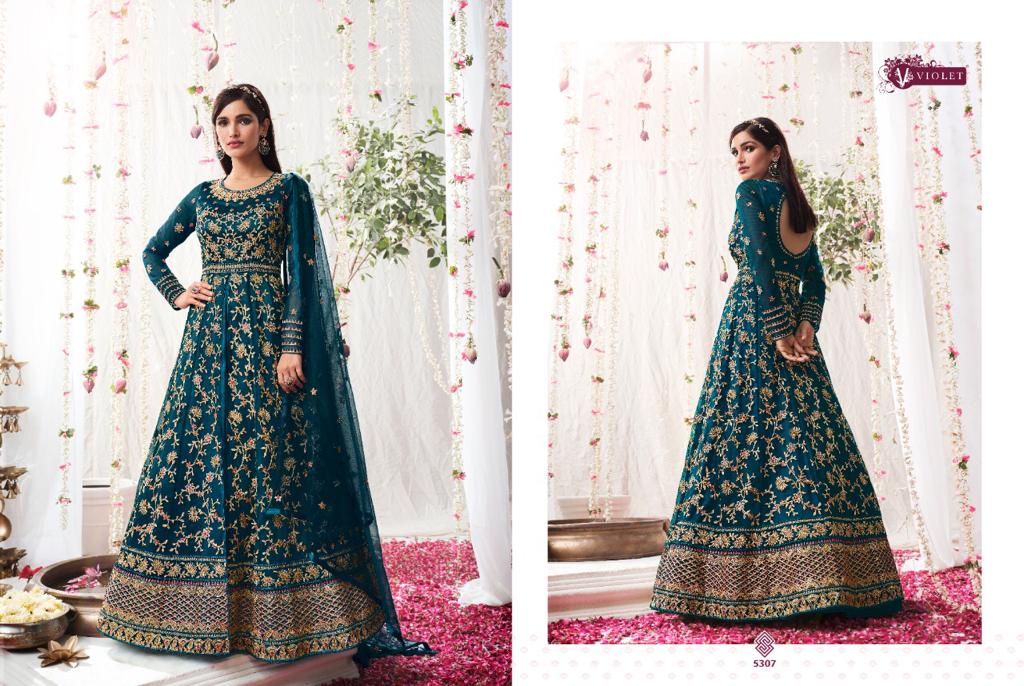 Swagat Violet 5301-5308 Series Exclusive Wedding Designer Long Suits Anant Tex Exports Private Limited