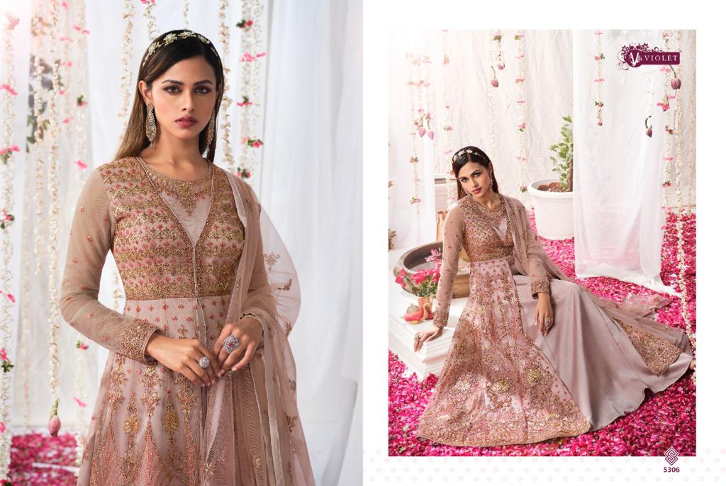 Swagat Violet 5301-5308 Series Exclusive Wedding Designer Long Suits Anant Tex Exports Private Limited