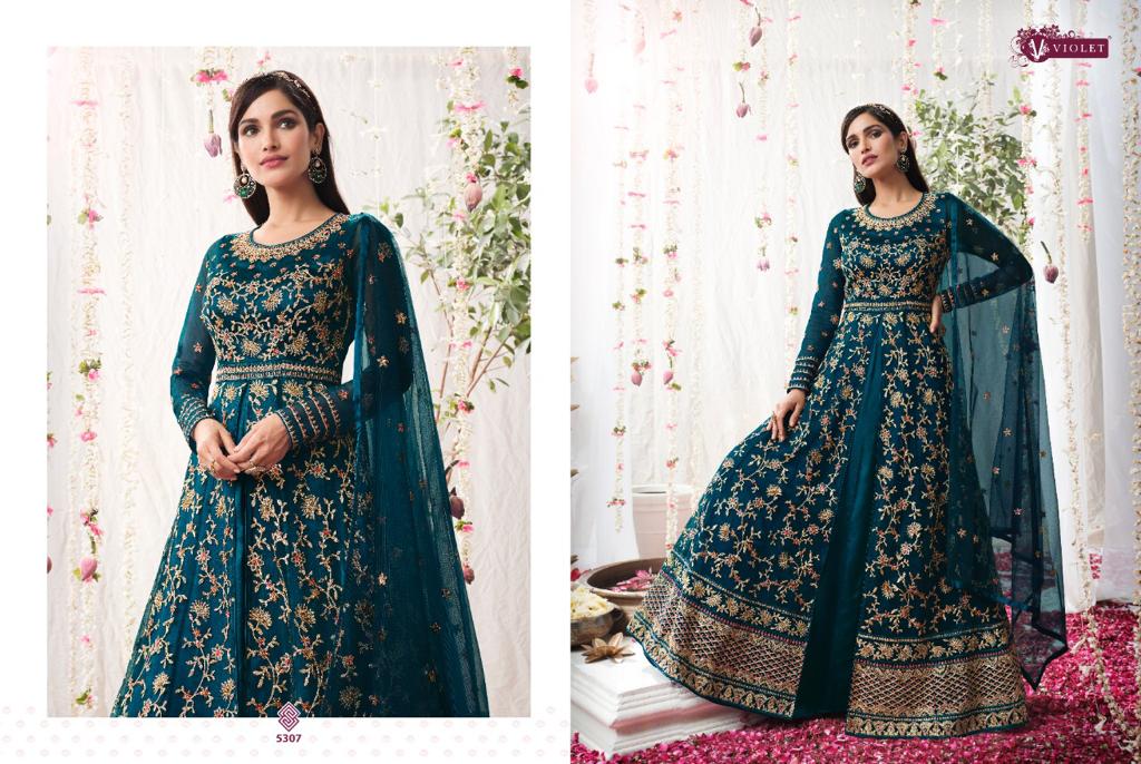 Swagat Violet 5301-5308 Series Exclusive Wedding Designer Long Suits Anant Tex Exports Private Limited