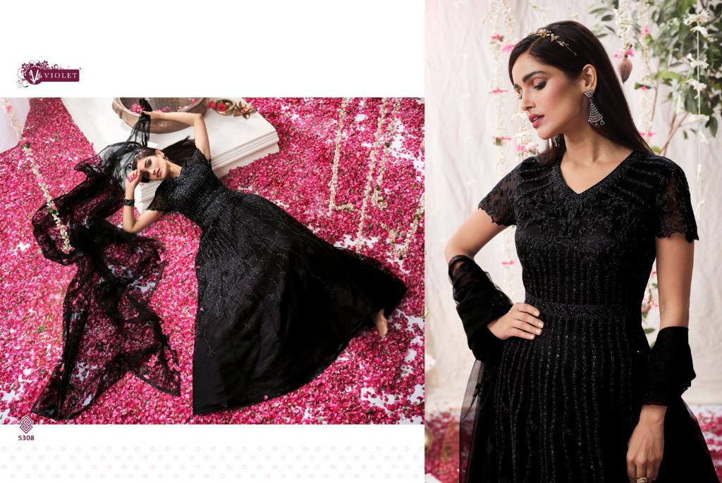 Swagat Violet 5301-5308 Series Exclusive Wedding Designer Long Suits Anant Tex Exports Private Limited