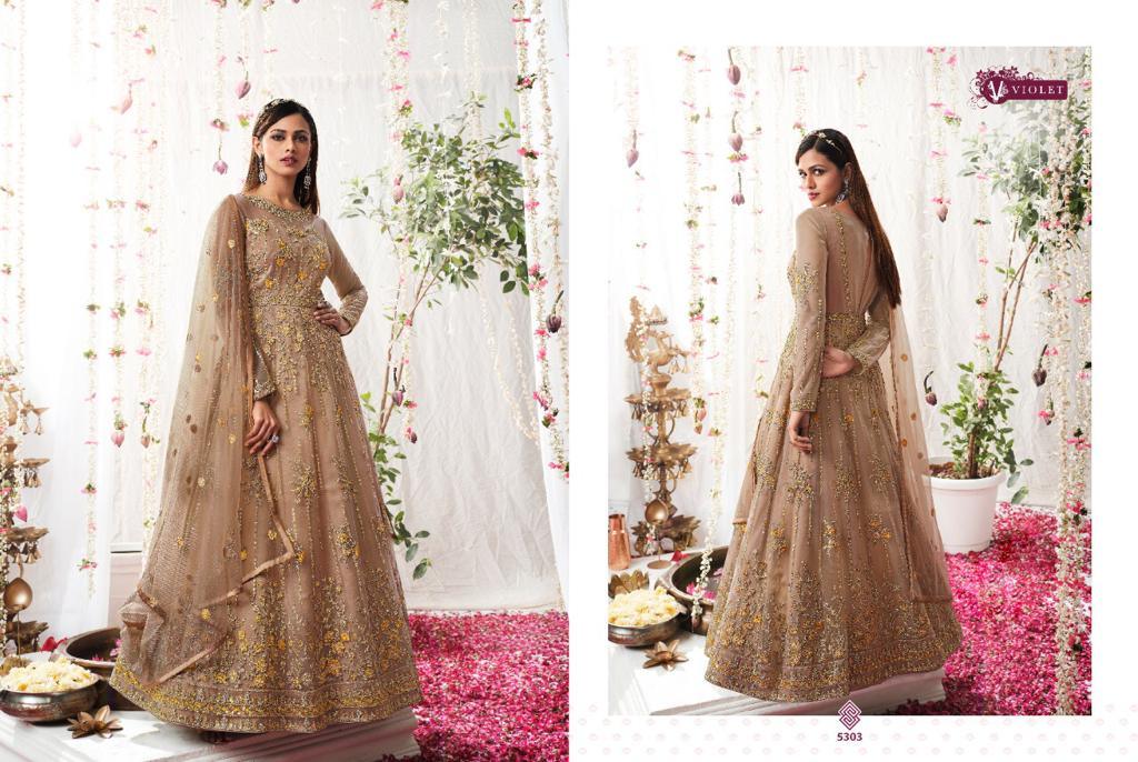 Swagat Violet 5301-5308 Series Exclusive Wedding Designer Long Suits Anant Tex Exports Private Limited