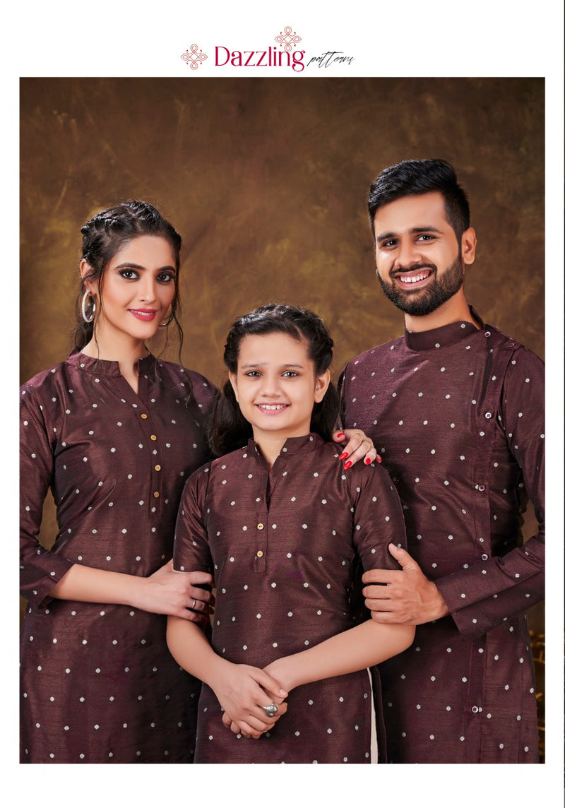 Family Combo Couple Dress Gents Ladies With Daughter Dress Anant Tex Exports Private Limited