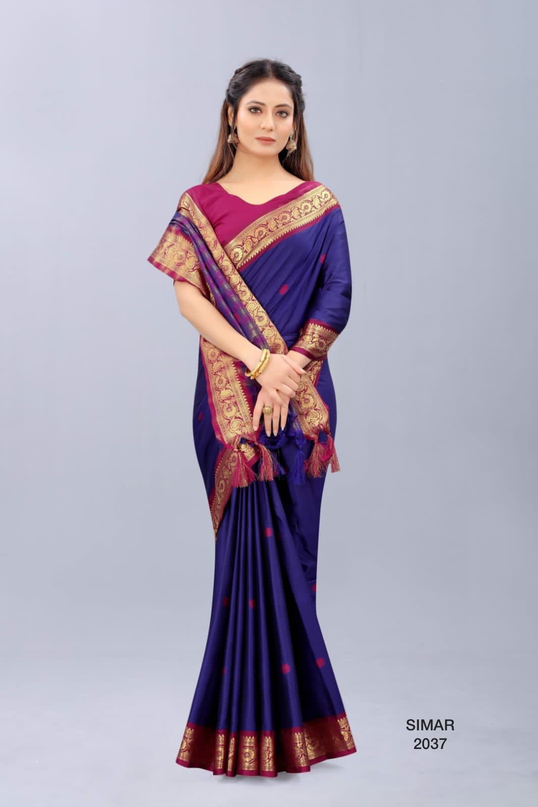 SIMAR -1 D.NO 2034 TO 2039 COTTON SILK SAREE Anant Tex Exports Private Limited