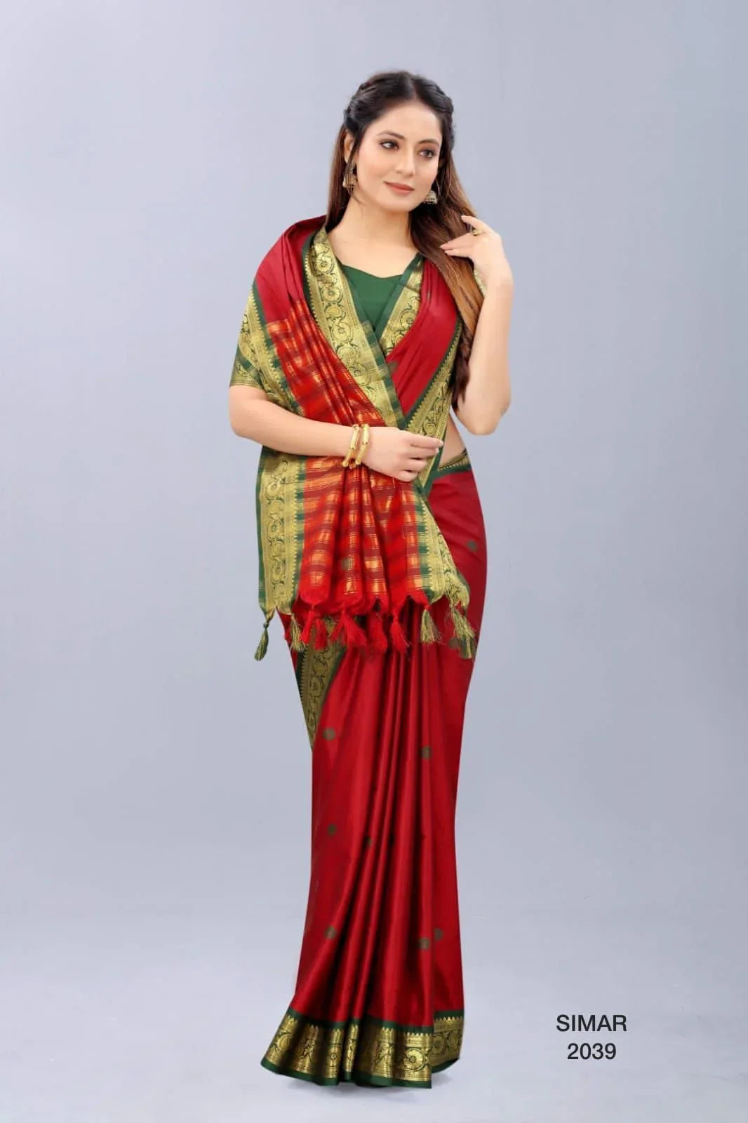 SIMAR -1 D.NO 2034 TO 2039 COTTON SILK SAREE Anant Tex Exports Private Limited