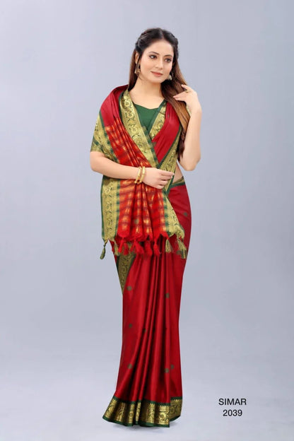 SIMAR -1 D.NO 2034 TO 2039 COTTON SILK SAREE Anant Tex Exports Private Limited
