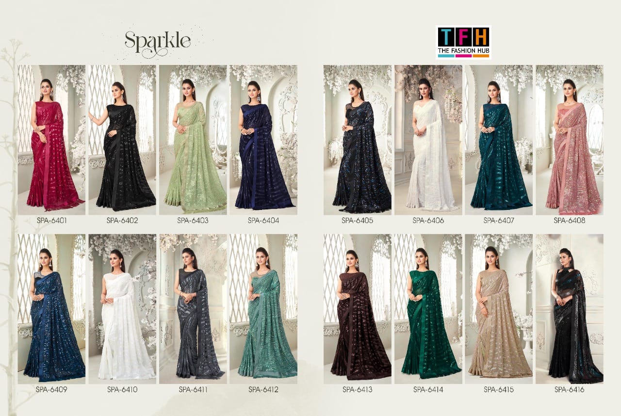 TFH Sparkle Vol 2 Party Wear Designer Sarees Anant Tex Exports Private Limited