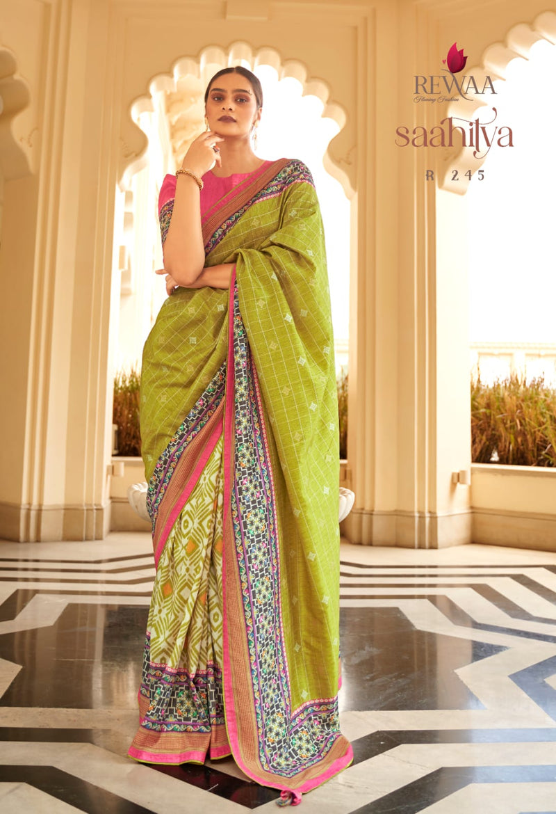 Rewaa Saahitya R -239 To R-247 Series Designer Saree Silk Designer Party Wear Saree Anant Tex Exports Private Limited