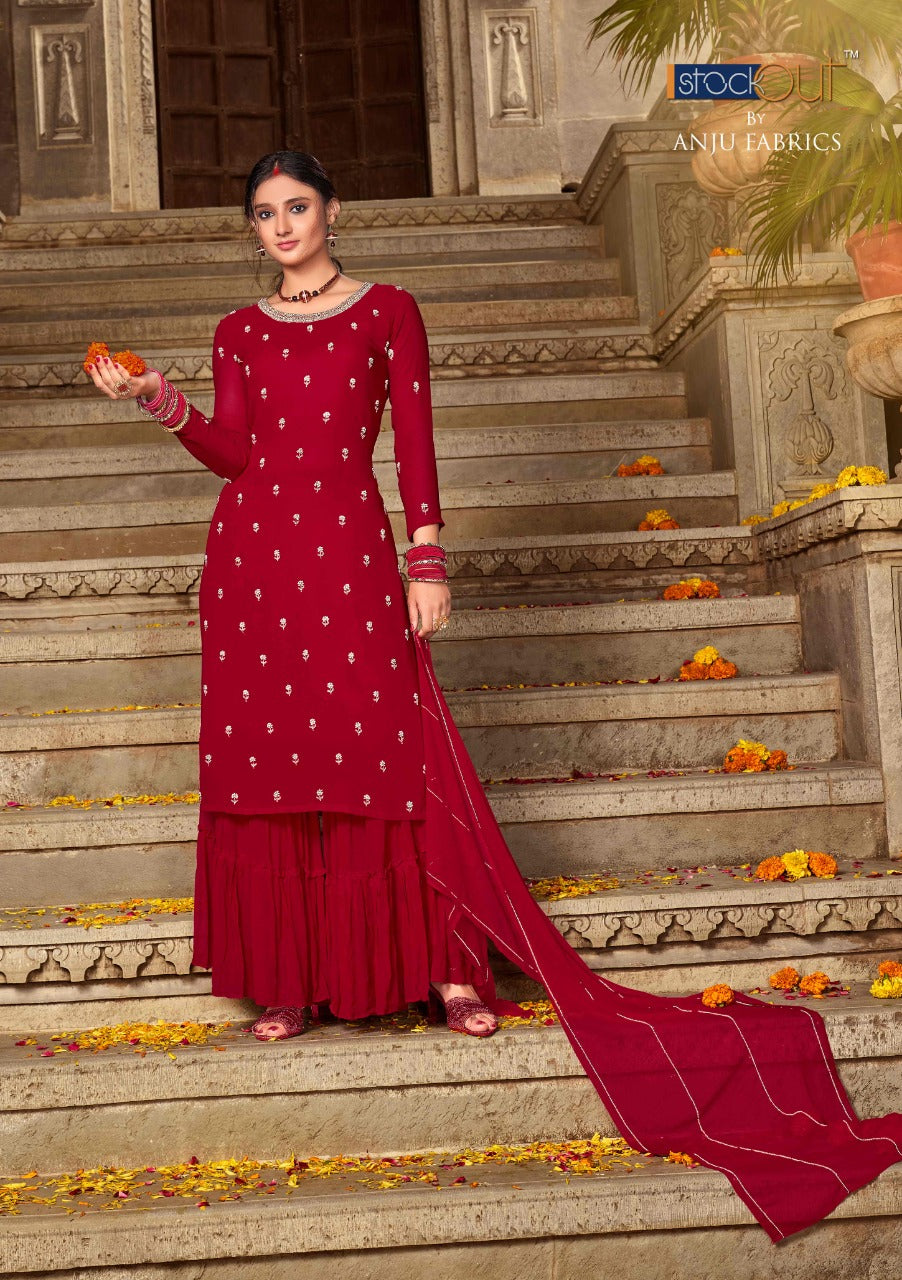 Anju Fabrics Sindoor Viscose Readymade Suit Anant Tex Exports Private Limited