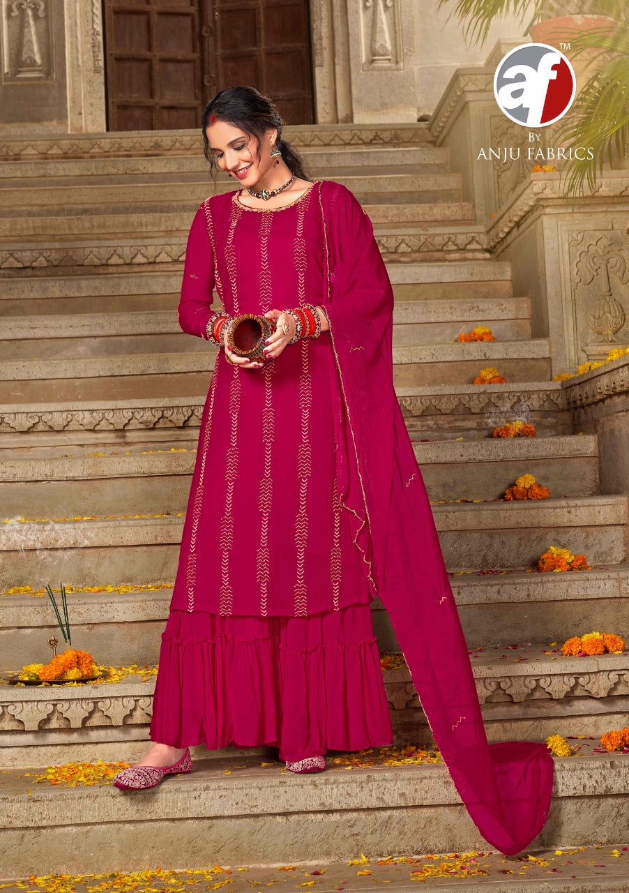 Anju Fabrics Sindoor Viscose Readymade Suit Anant Tex Exports Private Limited