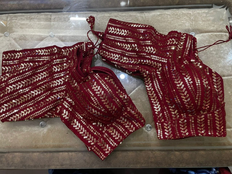 Readymade Beautiful Tone to Tone Machine Sequence Work Blouse Anant Tex Exports Private Limited