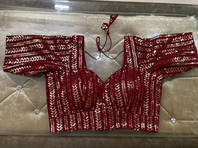 Readymade Beautiful Tone to Tone Machine Sequence Work Blouse Anant Tex Exports Private Limited