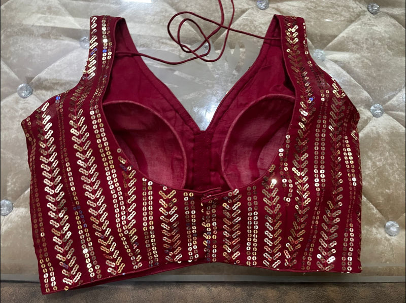 Readymade Beautiful Tone to Tone Machine Sequence Work Blouse Anant Tex Exports Private Limited