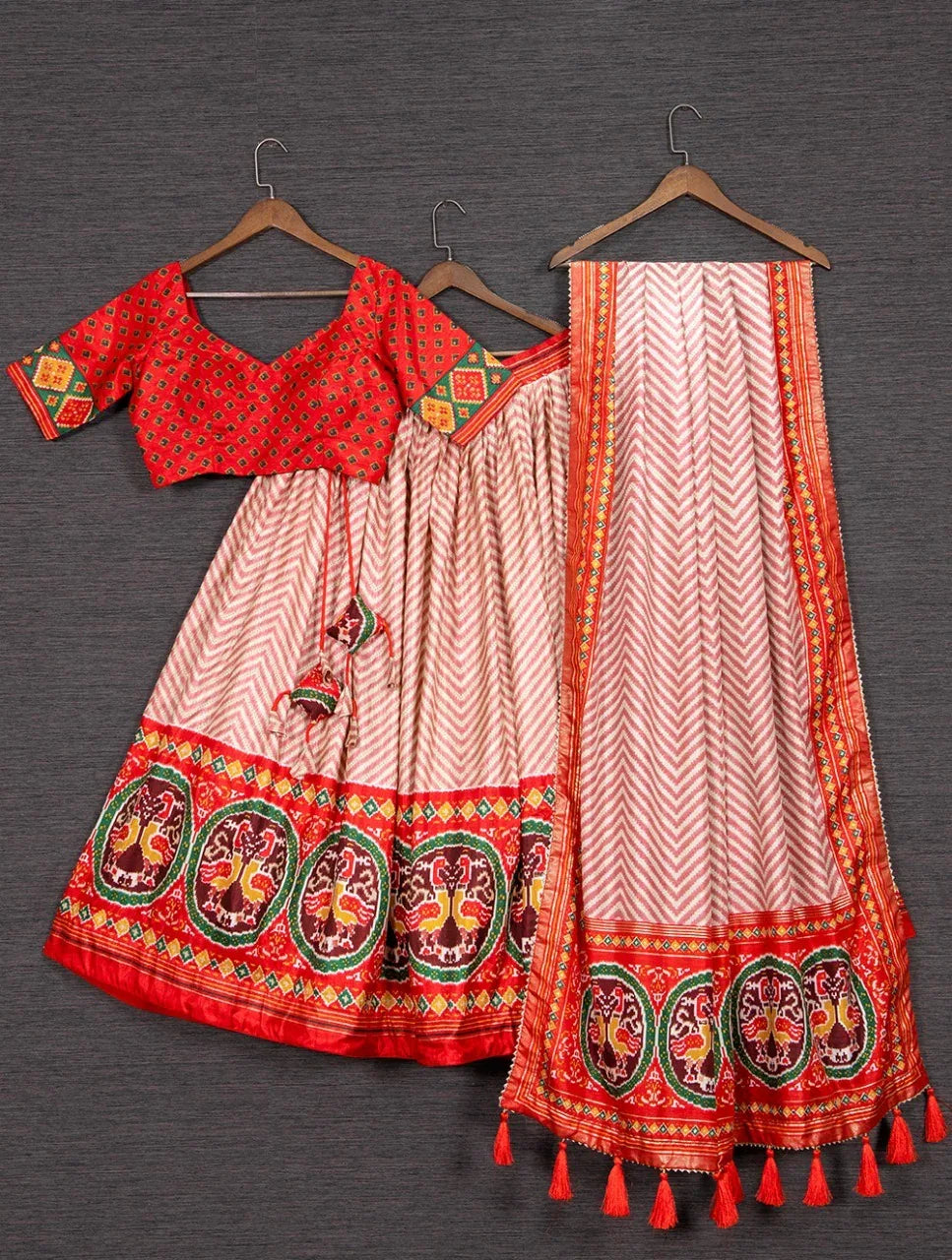 Navratri Dola Silk Lehenga Anant Tex Exports Private Limited
