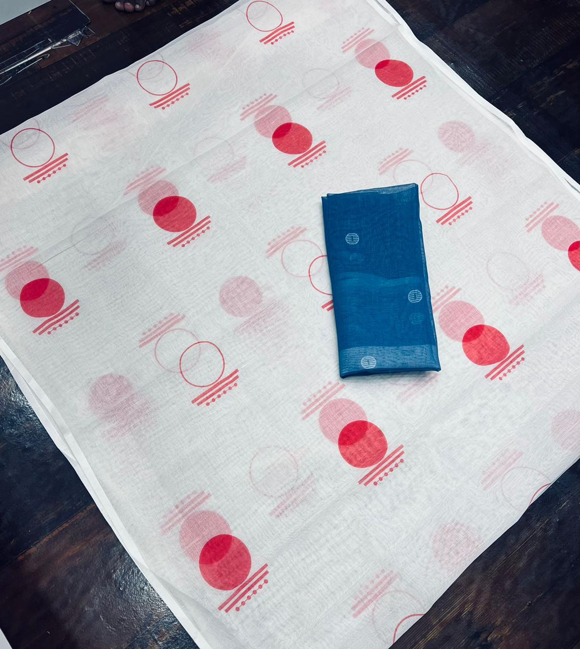 Red Rosy Plain Linen Saree Anant Tex Exports Private Limited