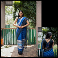 Ikat Rosy Plain Linen Saree Anant Tex Exports Private Limited