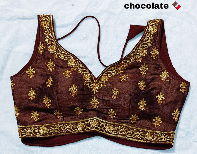 Readymade Heavy Embroidery Design Phantom Silk Blouse Anant Tex Exports Private Limited