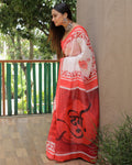 Devika  Plain Linen Saree Anant Tex Exports Private Limited