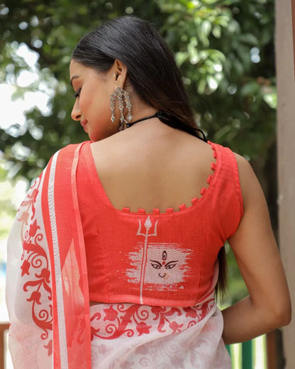 Devika  Plain Linen Saree Anant Tex Exports Private Limited