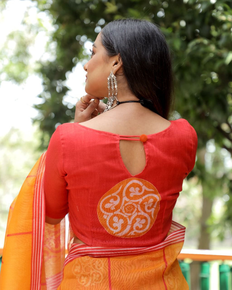 Devika  Plain Linen Saree Anant Tex Exports Private Limited