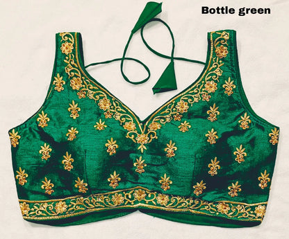 Readymade Heavy Embroidery Design Phantom Silk Blouse Anant Tex Exports Private Limited