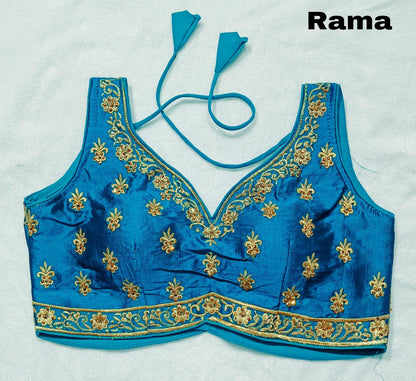 Readymade Heavy Embroidery Design Phantom Silk Blouse Anant Tex Exports Private Limited