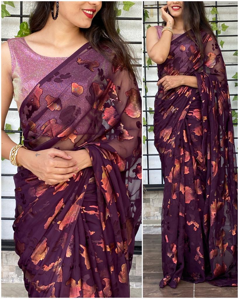 Navratri &amp; Diwali Special Brasso Saree Anant Tex Exports Private Limited
