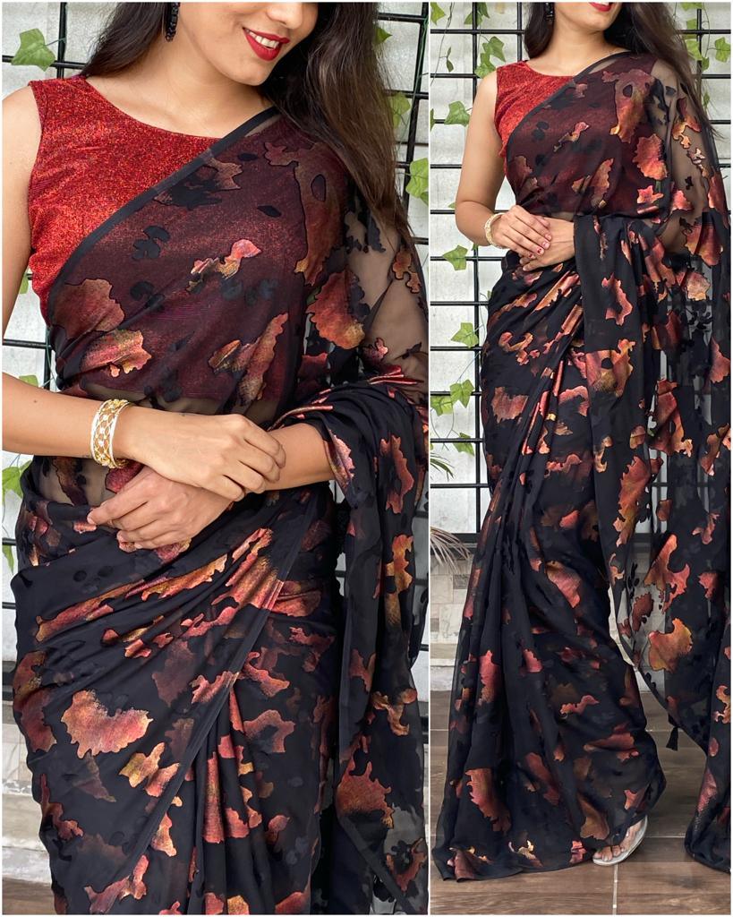 Navratri &amp; Diwali Special Brasso Saree Anant Tex Exports Private Limited