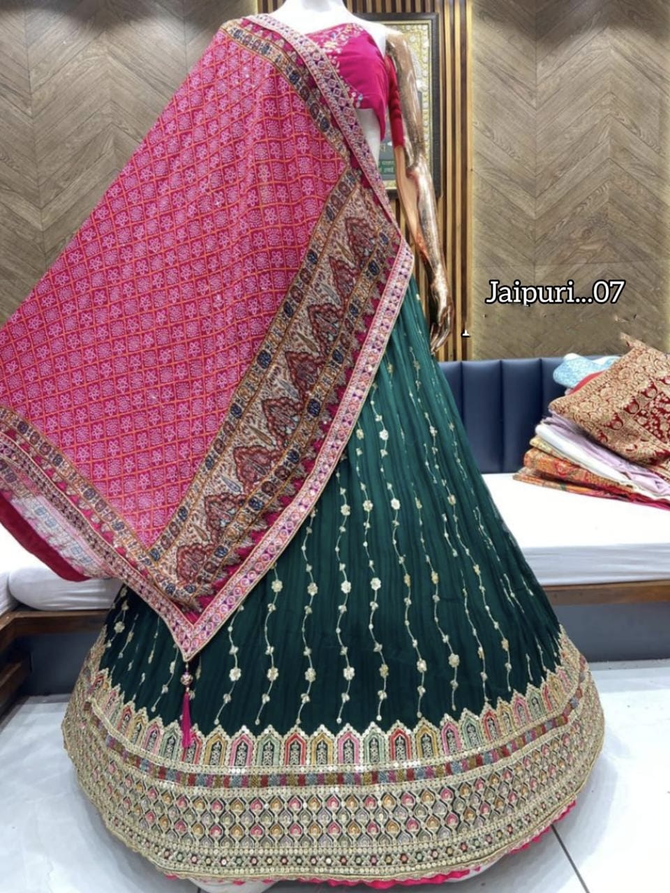 Rajasthani Traditional Jaipuri Roop Sukun Designer Lehenga Choli Anant Tex Exports Private Limited