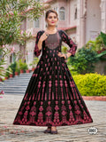 Flora Foil Print Flair Gown Anant Tex Exports Private Limited