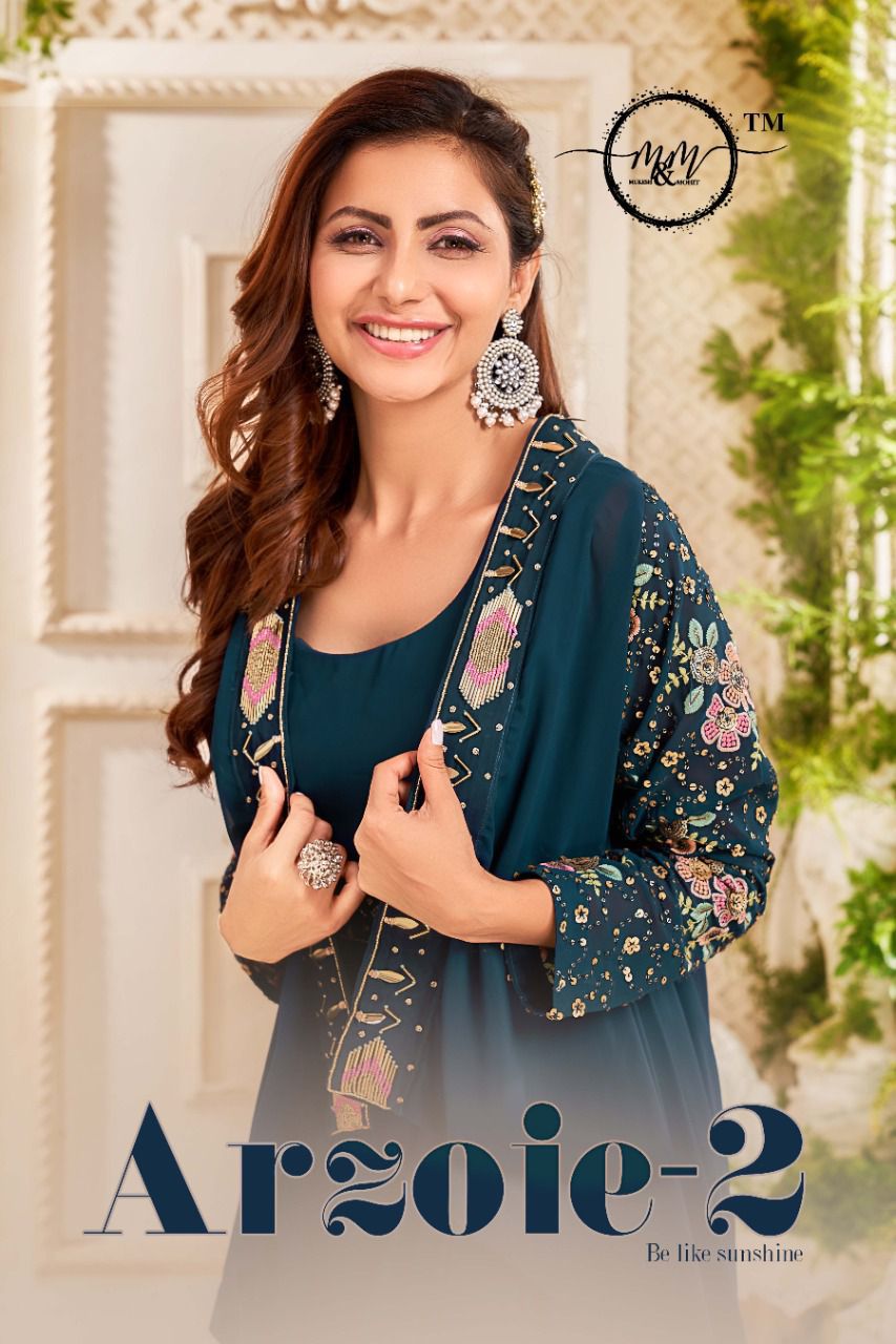 M And M Arzoie Vol 2 Designer Indo Western Style Readymade Collection Anant Tex Exports Private Limited