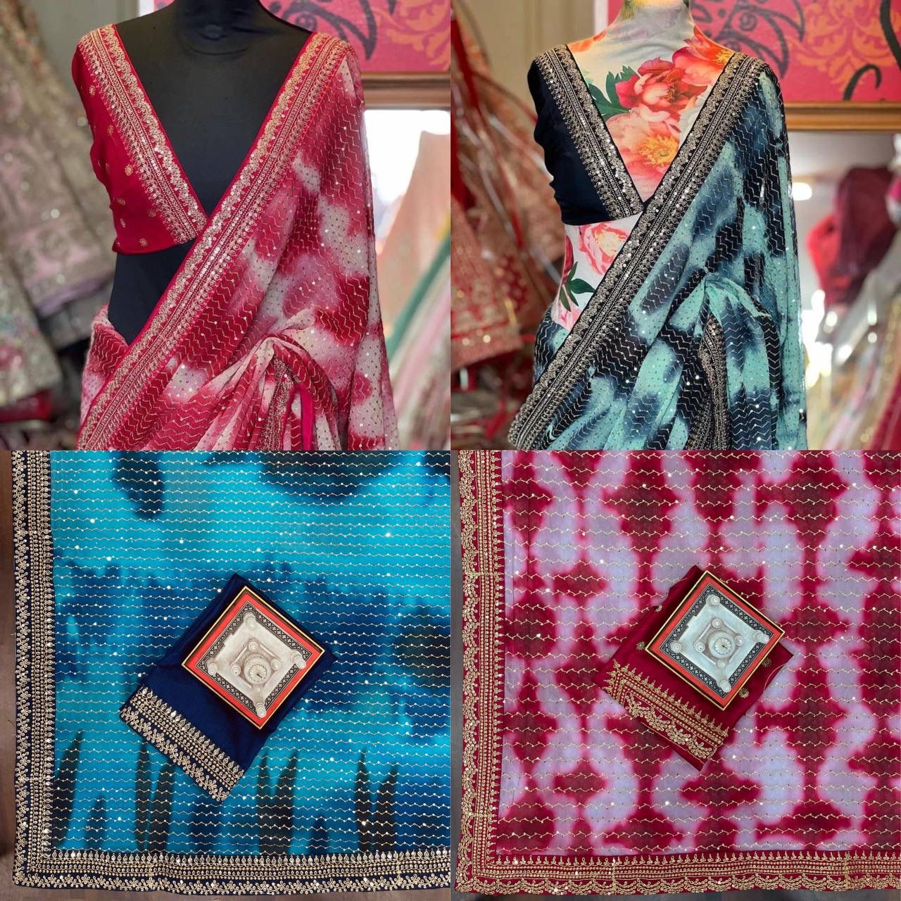 Partywear Designer Multiple Sequence Saree Anant Tex Exports Private Limited