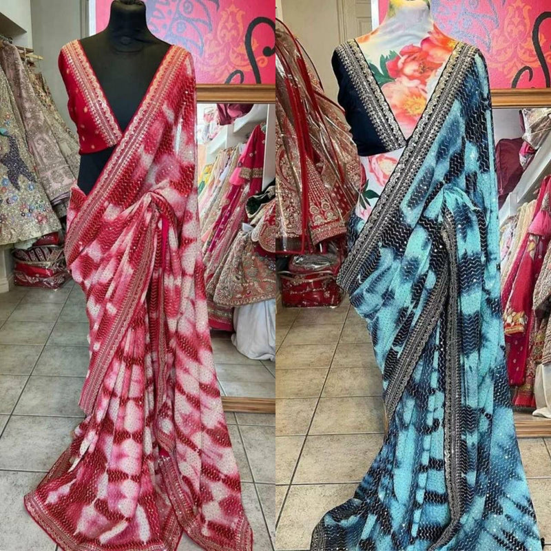 Partywear Designer Multiple Sequence Saree Anant Tex Exports Private Limited