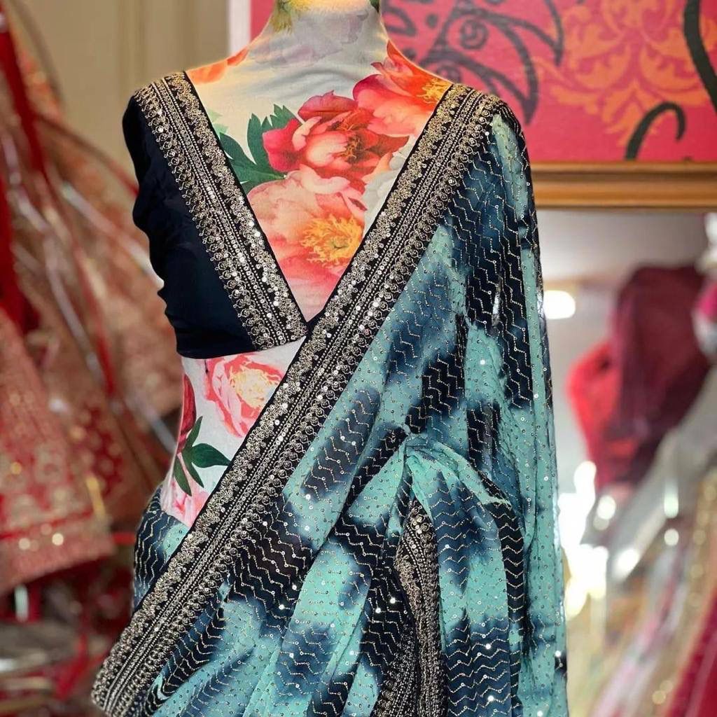 Partywear Designer Multiple Sequence Saree Anant Tex Exports Private Limited