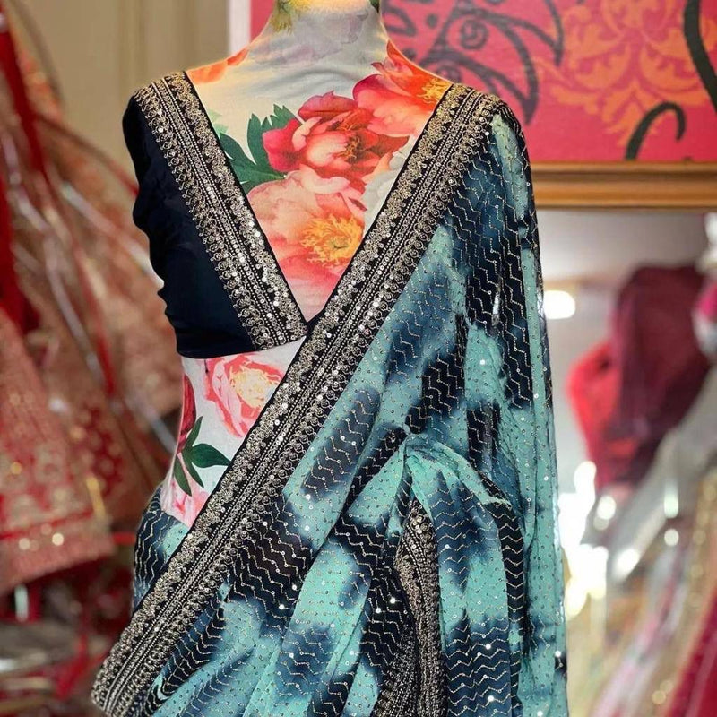 Partywear Designer Multiple Sequence Saree Anant Tex Exports Private Limited