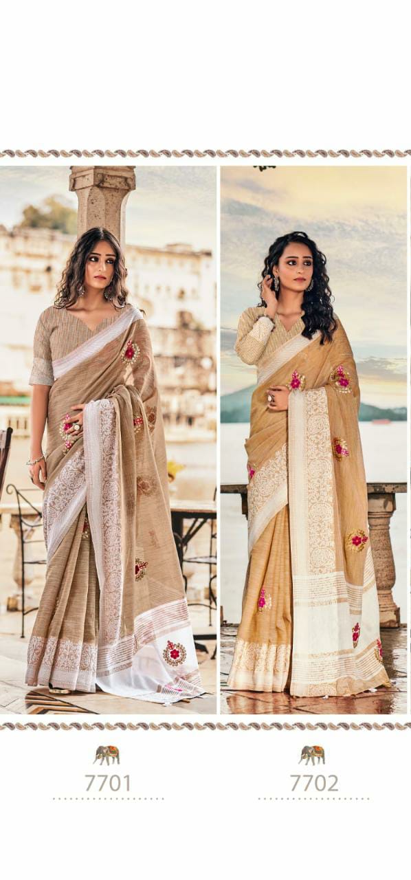 RAJYOG AADHIK SOFT LINEN SAREE Anant Tex Exports Private Limited