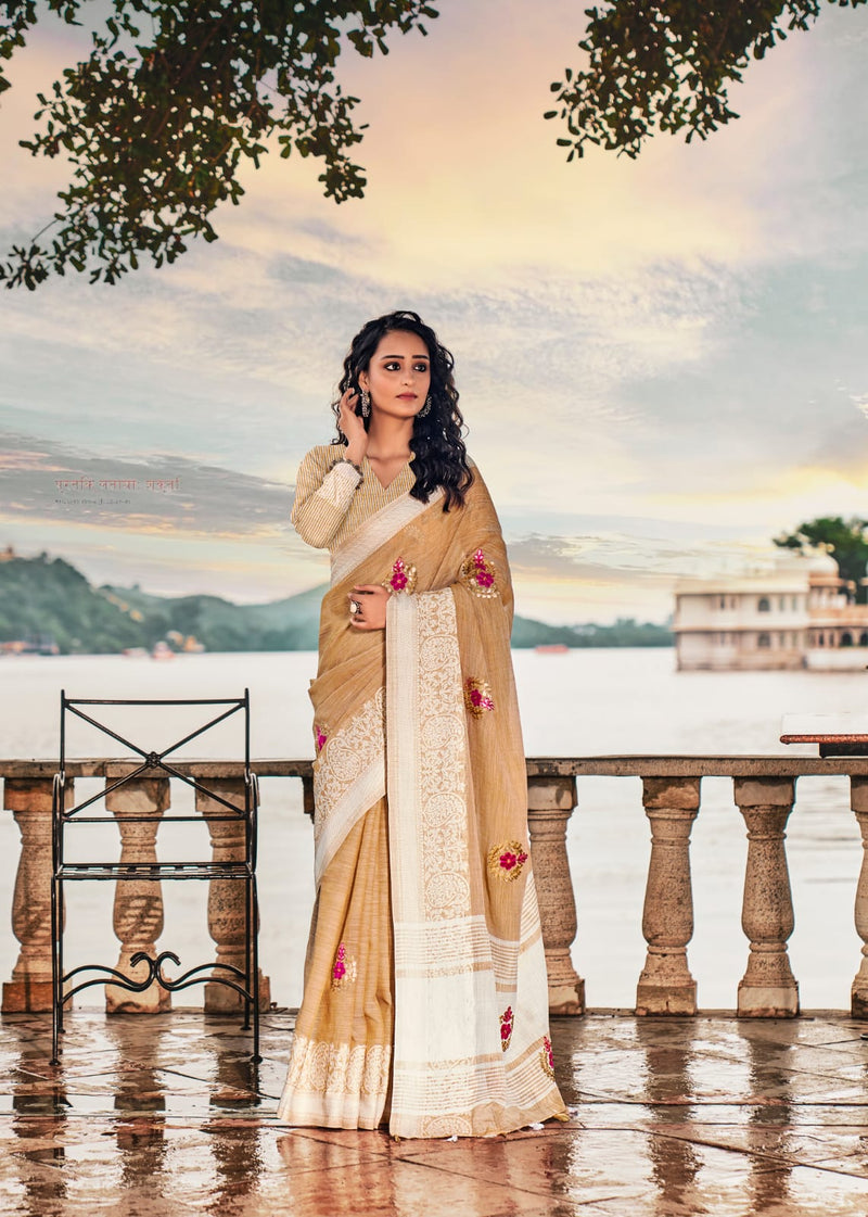 RAJYOG AADHIK SOFT LINEN SAREE Anant Tex Exports Private Limited