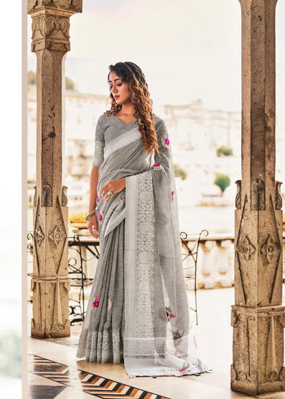 RAJYOG AADHIK SOFT LINEN SAREE Anant Tex Exports Private Limited