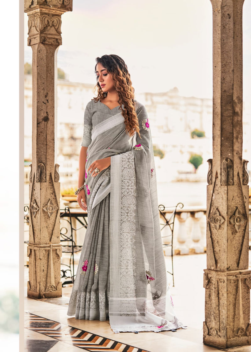 RAJYOG AADHIK SOFT LINEN SAREE Anant Tex Exports Private Limited