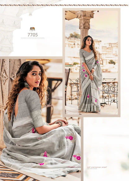 RAJYOG AADHIK SOFT LINEN SAREE Anant Tex Exports Private Limited