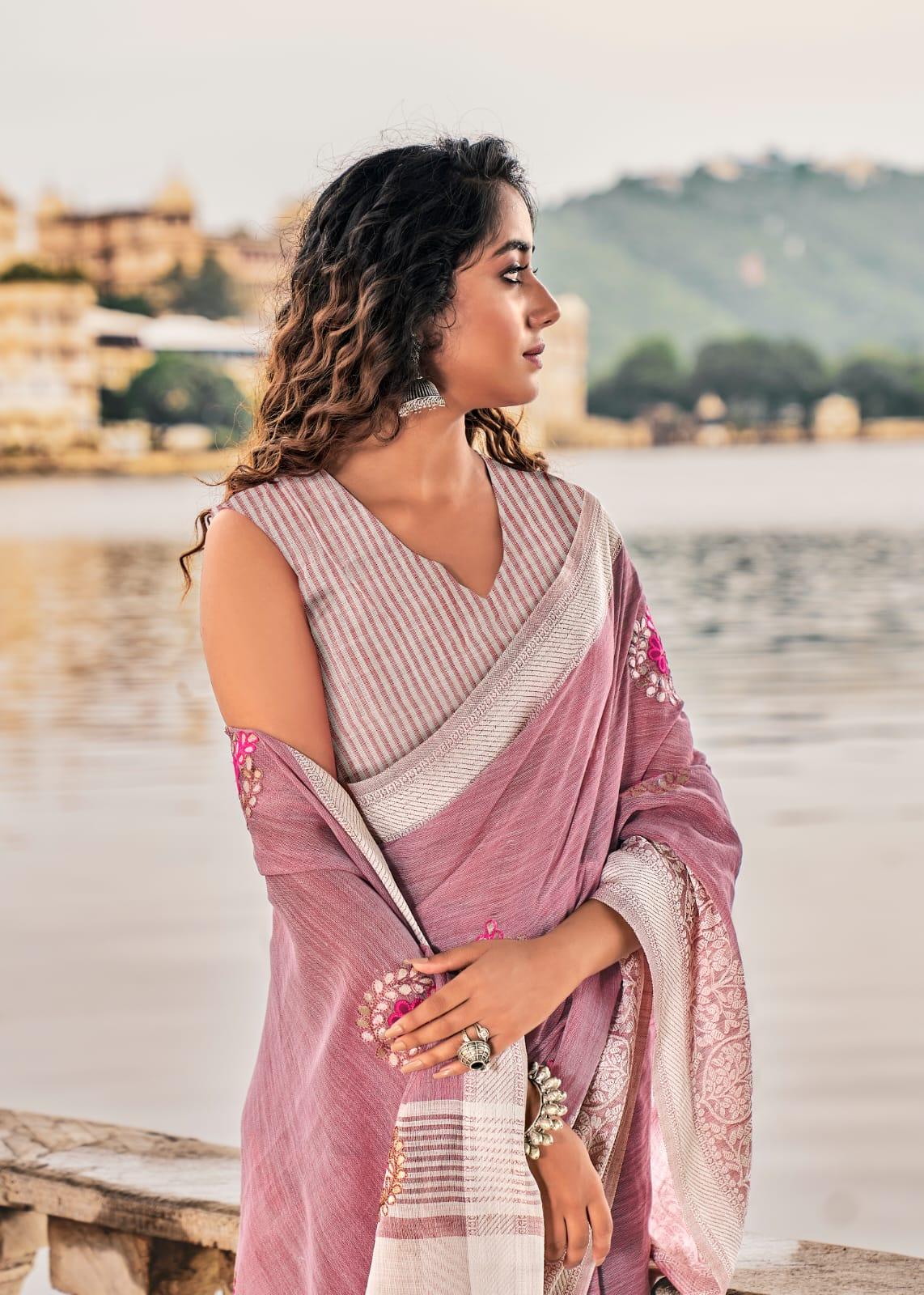 RAJYOG AADHIK SOFT LINEN SAREE Anant Tex Exports Private Limited