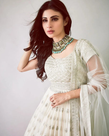 New Designer K Georgette Gown With Dupatta Anant Tex Exports Private Limited