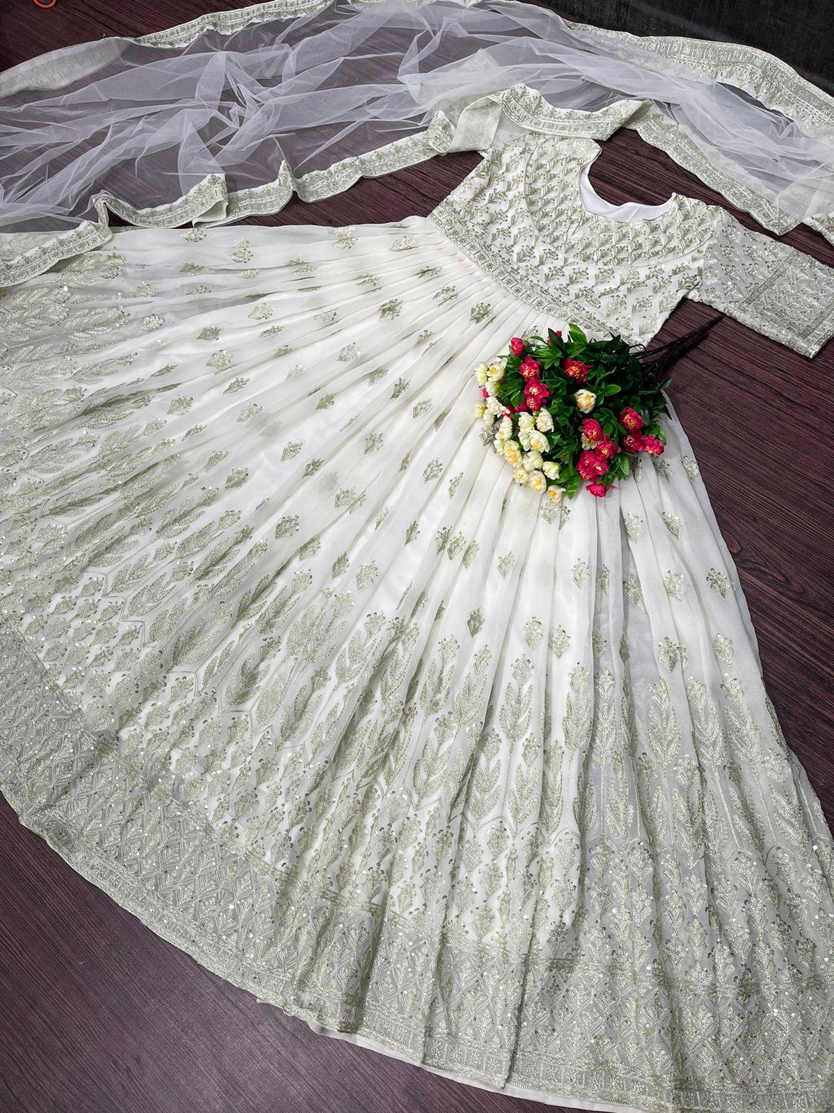 New Designer K Georgette Gown With Dupatta Anant Tex Exports Private Limited