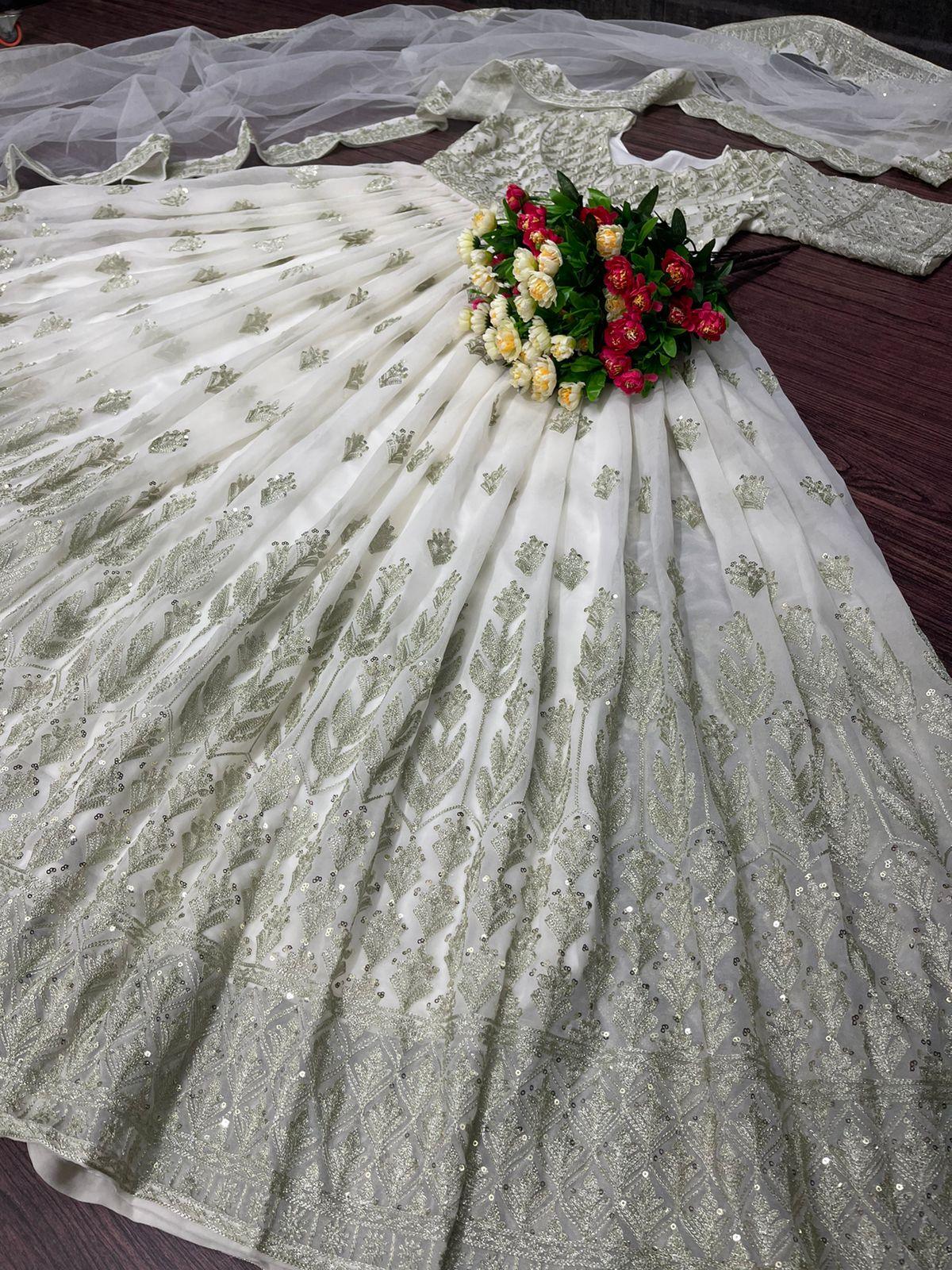 New Designer K Georgette Gown With Dupatta Anant Tex Exports Private Limited
