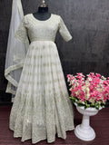 New Designer K Georgette Gown With Dupatta Anant Tex Exports Private Limited